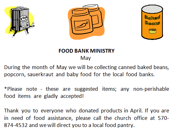 FOOD BANK MINISTRY JUNE