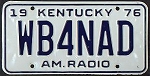 Amateur Radio License Plate