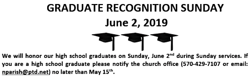 GRADUATE RECOGNITION SUNDAY