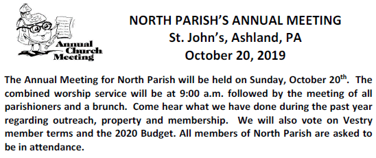 NORTH PARISH'S ANNUAL MEETING