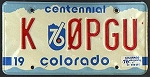 Amateur Radio License Plate