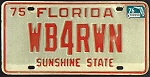 Amateur Radio License Plate