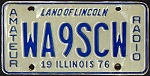 Amateur Radio License Plate