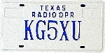 Amateur Radio License Plate