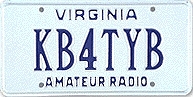 Amateur Radio License Plate