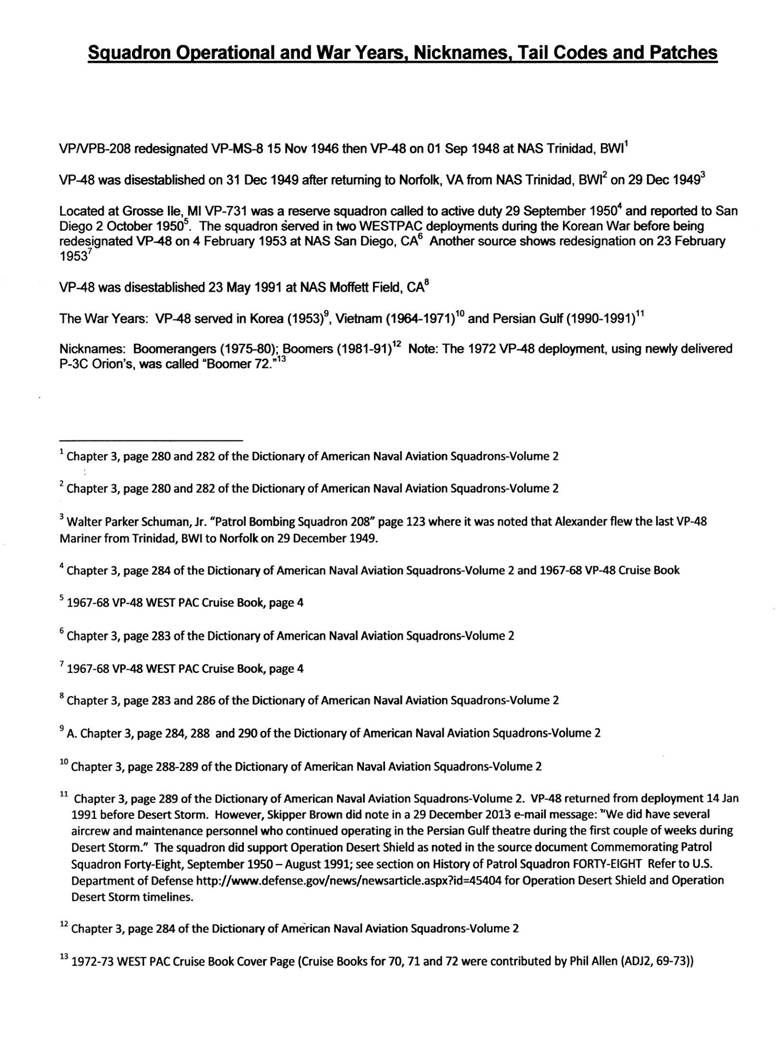 VP-48 Alumni Association Squadron History